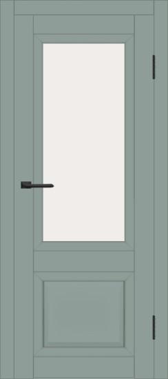 Межкомнатная дверь с экошпоном ДП DIM I-21 Gloomy sky Matt Сатинато Белый