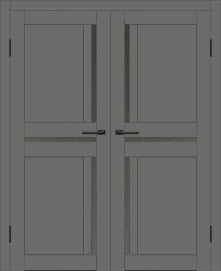Двойная межкомнатная дверь с экошпоном ДП DIM I-5.1 Graphite Matt Сатинато Графит