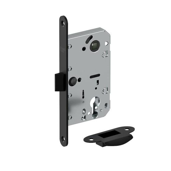 Замок врезной пластиковый язычок LP-3-CL SBlack (МатЧёрный)