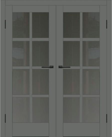 Двойная межкомнатная дверь с экошпоном ДП DIM I-14 Graphite Matt Сатинато Графит