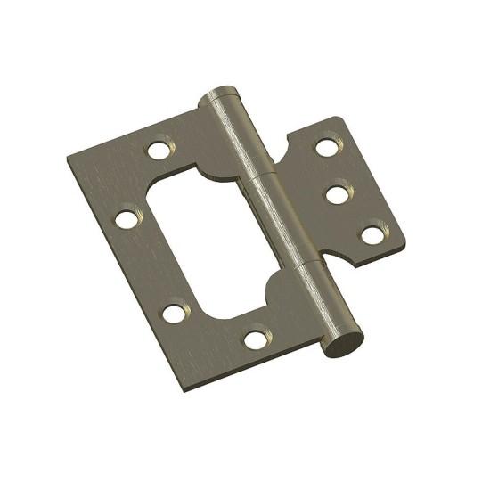 Петля без врезки стальная 2BB 75*63*2,5 AB Бронза (универс.)