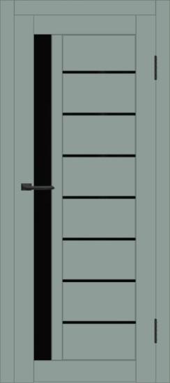 Межкомнатная дверь с экошпоном ДП DIM I-2 Gloomy sky Matt Lacobel Black