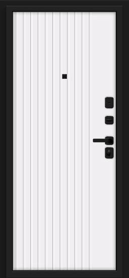 Металлическая дверь Граффити-32/SBlack Black Shell/White Pro