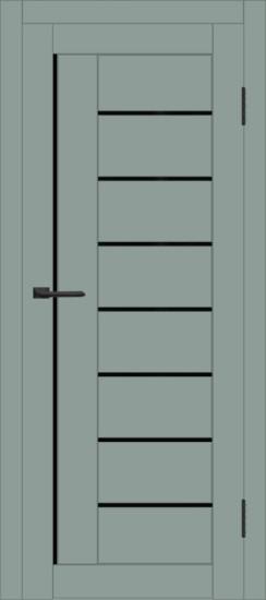 Межкомнатная дверь с экошпоном ДП DIM I-17 Gloomy sky Matt Lacobel Black