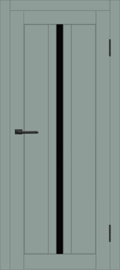 Межкомнатная дверь с экошпоном ДП DIM I-9 Gloomy sky Matt Lacobel Black
