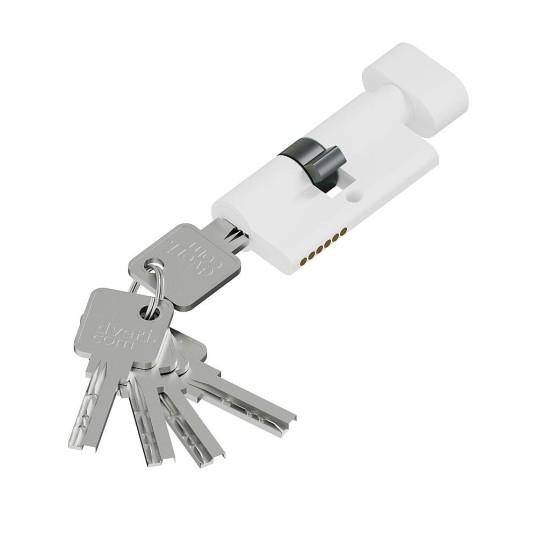 Цилиндр ключ/фиксатор FZZ-6.3S 56(28/28) SWhite (МатБелый)