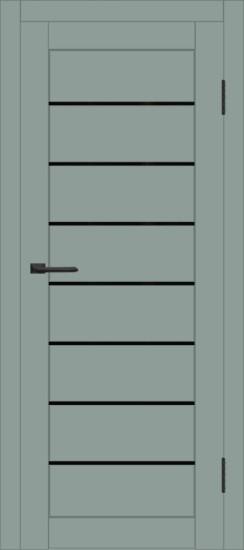Межкомнатная дверь с экошпоном ДП DIM I-3 Gloomy sky Matt Lacobel Black