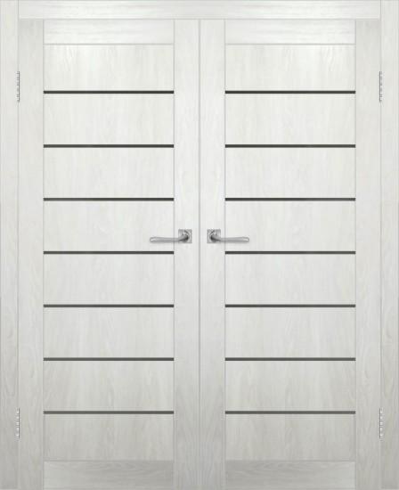 Двойная межкомнатная дверь с экошпоном ДП DIM I-3 Blond Wood Сатинато Графит