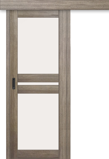 Межкомнатная дверь-купе ДП DIM I-7к Taupe Wood / Сатинато Белый