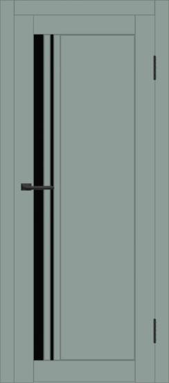 Межкомнатная дверь с экошпоном ДП DIM I-19.1 Gloomy sky Matt Lacobel Black