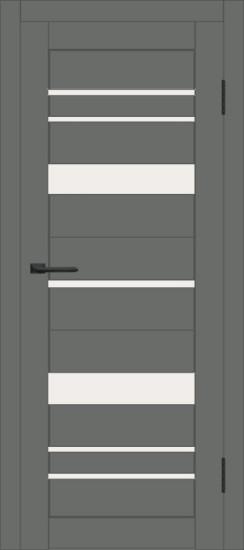 Межкомнатная дверь с экошпоном ДП DIM I-16 Graphite Matt Сатинато Белый