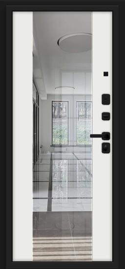 Входная дверь Optim Z-2 Нео Зеркало Муар чёрный/Белый