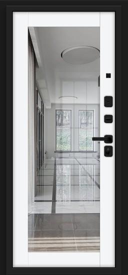 Металлическая дверь Флэт/SBlack Black Shell/White Silk