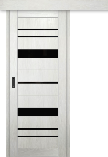 Межкомнатная дверь-купе ДП DIM I-16к Blond Wood / Lacobel Black