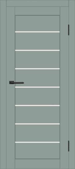 Межкомнатная дверь с экошпоном ДП DIM I-3 Gloomy sky Matt Сатинато Белый