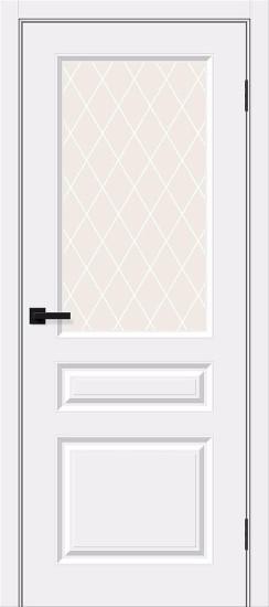 Межкомнатная дверь с ПВХ-пленкой Скинни-15 White Pro / White Crystal