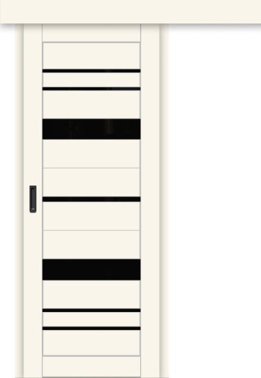 Межкомнатная дверь-купе ДП DIM I-16к Angel Matt / Lacobel Black