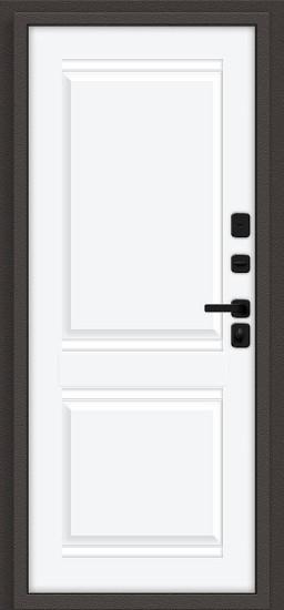 Металлическая дверь с терморазрывом Некст МФ/SBlack Старк шоколад/White Silk