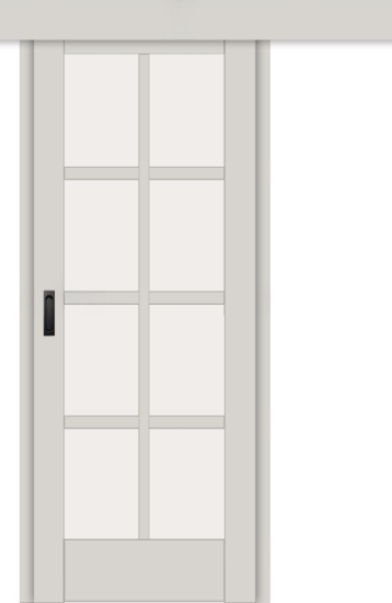Межкомнатная дверь-купе ДП DIM I-14к Silk Matt Сатинато Белый