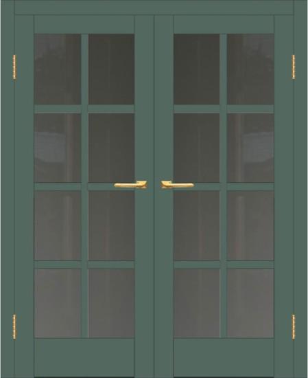 Двойная межкомнатная дверь с экошпоном ДП DIM I-14 Seagrass Matt Сатинато Графит