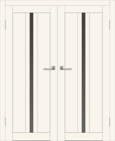 Двойная межкомнатная дверь с экошпоном ДП DIM I-9 Angel Matt Сатинато Графит