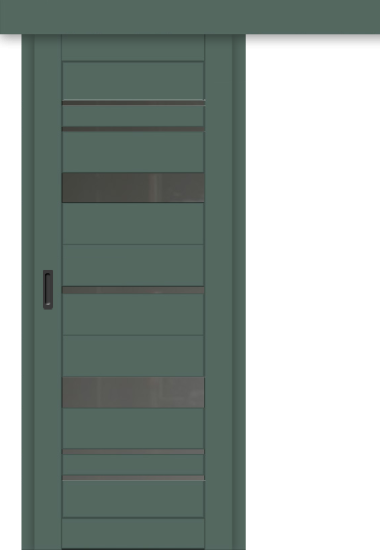 Межкомнатная дверь-купе ДП DIM I-16к Seagrass Matt / Сатинато Графит