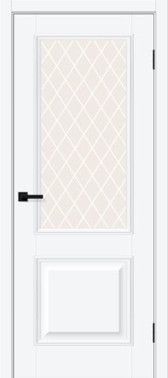 Межкомнатная дверь ПЭТ Классик-13 White Silk/White Crystal