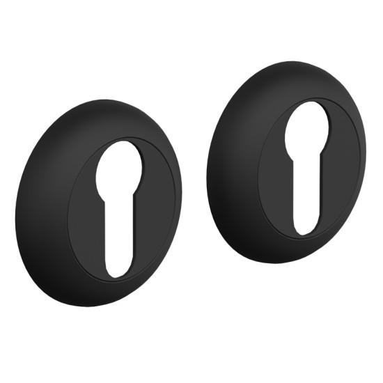 Накладка цилиндровая на круглой розетке Bravo A/Z-4CL матовый чёрный