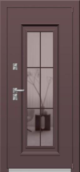 Входная дверь OIKO T 115 SP 1 Муар 8019/9003/Белый