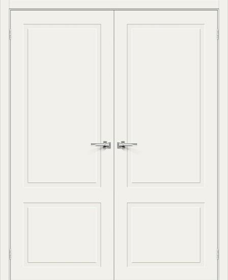 Двойная межкомнатная крашеная дверь Граффити-12 Whitey