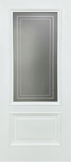 Межкомнатная дверь ДП DIM Enamel B-2.1 Белый акрил Фотопечать Белое