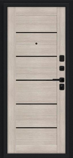 Металлическая дверь Райт/SBlack Pecan/Cappuccino Melinga