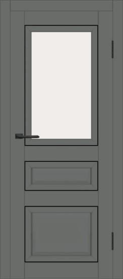 Межкомнатная дверь с экошпоном ДП DIM I-23 Graphite Matt BM Сатинато Белый