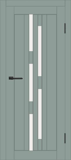 Межкомнатная дверь с экошпоном ДП DIM I-4 Gloomy sky Matt Сатинато Белый