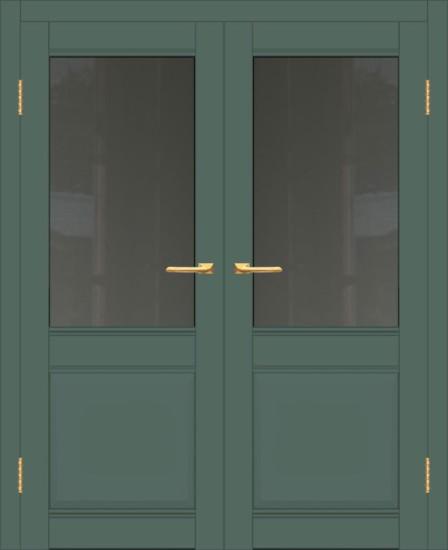 Двойная межкомнатная дверь с экошпоном ДП DIM I-11 Seagrass Matt Сатинато Графит