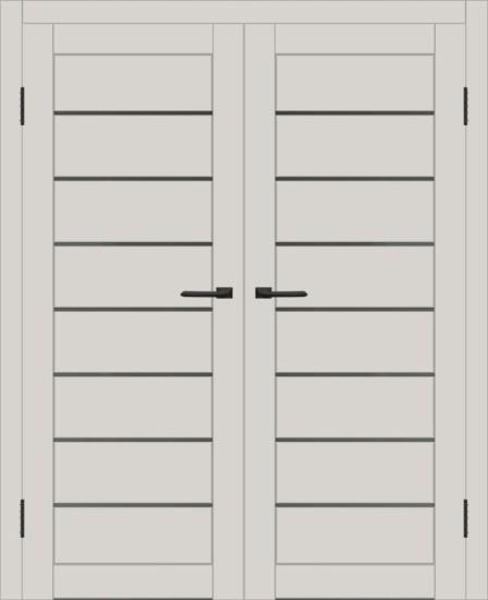 Двойная межкомнатная дверь с экошпоном ДП DIM I-3 Silk Matt Сатинато Графит