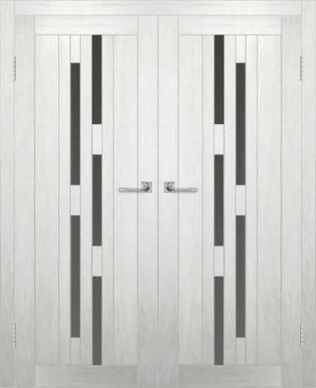 Двойная межкомнатная дверь с экошпоном ДП DIM I-4 Blond Wood Сатинато Графит