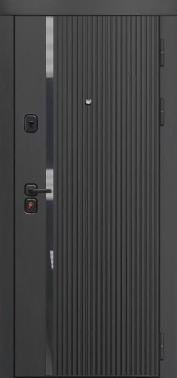 Входная дверь OIKO ACOUSTIC Art Black/K2 Софт серый