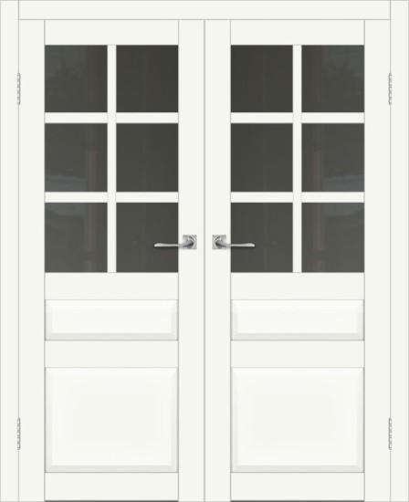 Двойная межкомнатная дверь с экошпоном ДП DIM I-12 Crystal Matt Сатинато Графит