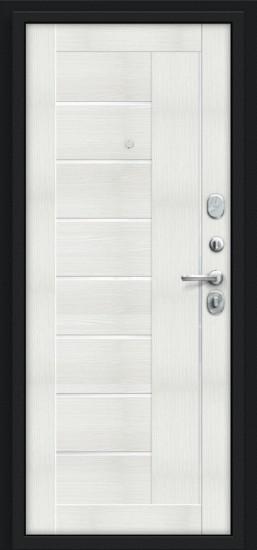 Металлическая дверь Проф Букле чёрное/Bianco Veralinga