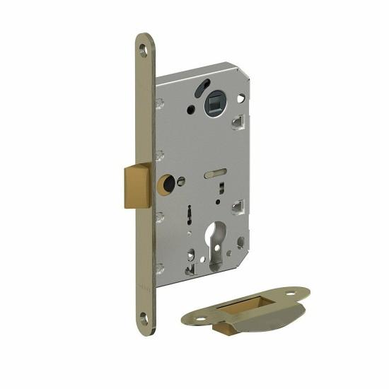 Замок врезной пластиковый язычок Bravo P-3-CL AB Бронза