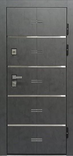 Входная дверь Флагман М Z Темный бетон / Светлый бетон. Выставочный образец