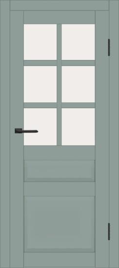 Межкомнатная дверь с экошпоном ДП DIM I-12 Gloomy sky Matt Сатинато Белый