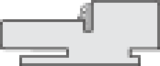 Коробка "Т" ЭКО Grey Wood МДФ 2070*70*32 (у,п) M