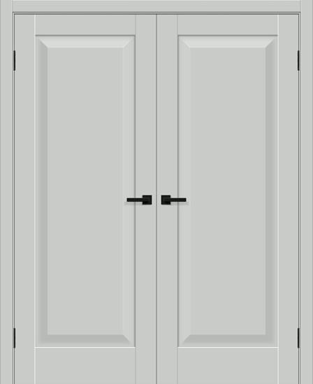 Двойная межкомнатная дверь ПЭТ Прима-20 Grey Silk