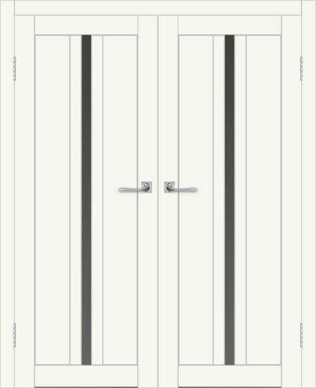 Двойная межкомнатная дверь с экошпоном ДП DIM I-9 Crystal Matt Сатинато Графит