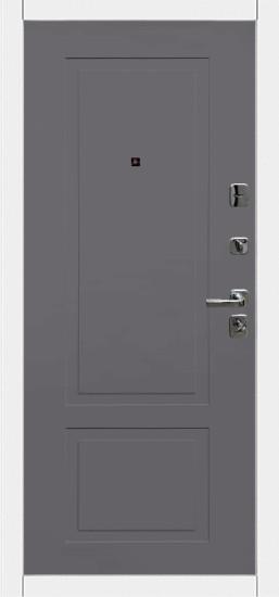 Входная дверь OIKO ACOUSTIC Grafika-2 White/K2 Софт серый