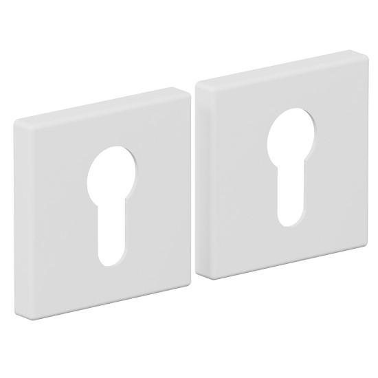Накладка цилиндровая на квадратной розетке AS-3CL SWhite (МатБелый)