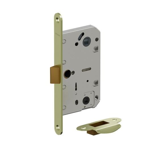 Защёлка сантехническая врезная пластиковый язычок Bravo P-3-WC SG МатЗолото