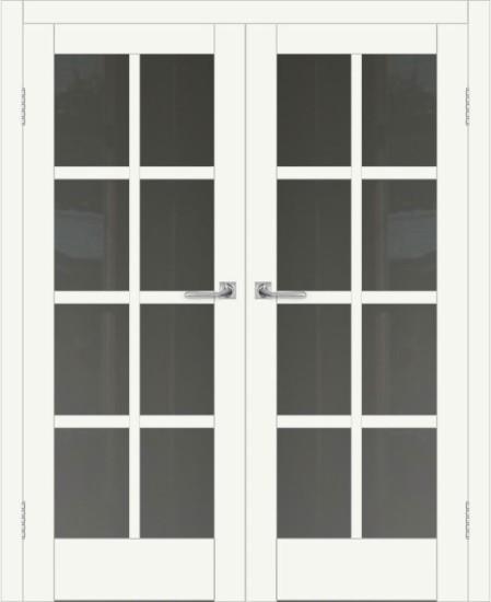 Двойная межкомнатная дверь с экошпоном ДП DIM I-14 Crystal Matt Сатинато Графит